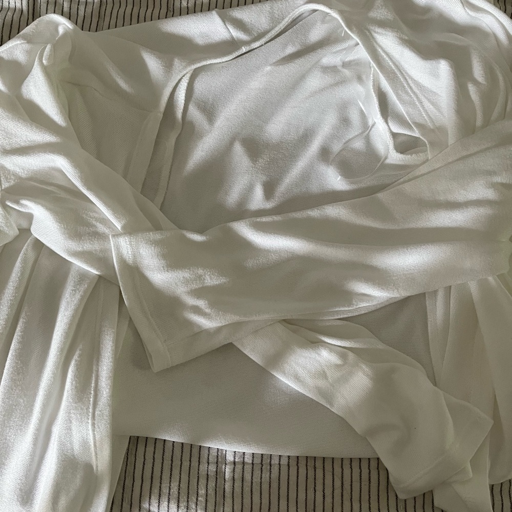 White cardigan